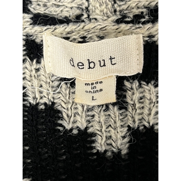 Debut Open Front Aztec Boho Long Cardigan Sweater Size Large - Picture 5 of 6